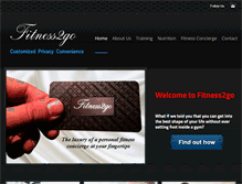 Tablet Screenshot of fitness2gotraining.com